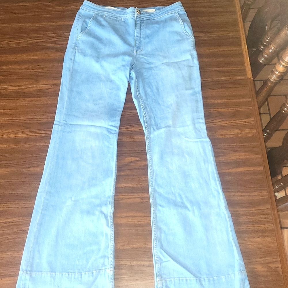 Pilcro and the Letterpress By Anthropologie  Light Blue High-Rise Bootcut 30